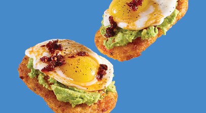 Hashbrowns with avocado and egg