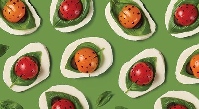 Caprese Ladybug Bites