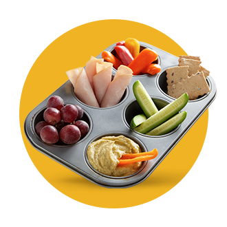 Muffin Tin Hummus & Veggies