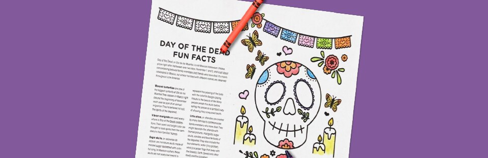 day of the dead coloring page