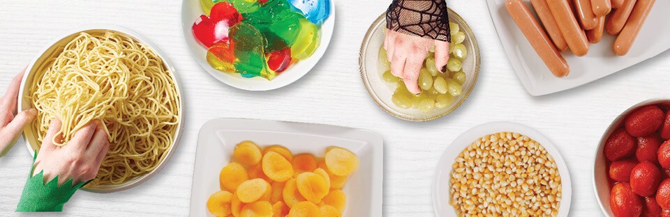 variety of foods for mysterious guess-ing game