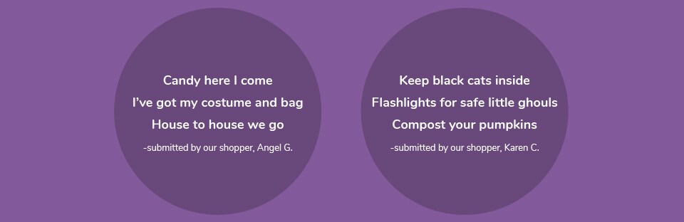halloween haiku examples from our shoppers