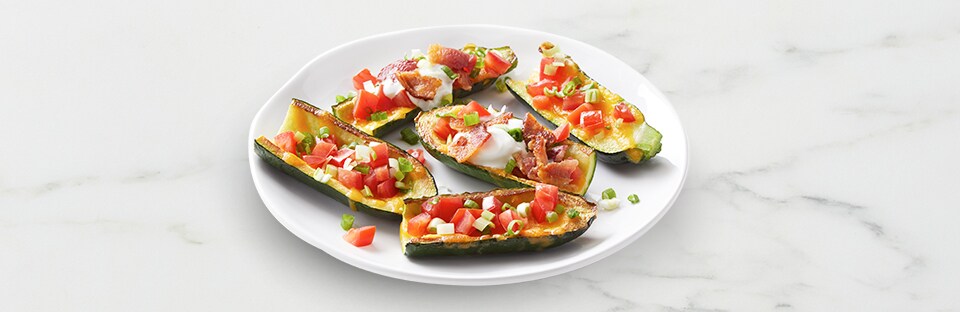 Loaded Zucchini Skins Recipe
