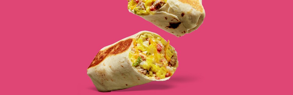 Sausage and Pepper Breakfast Burrito