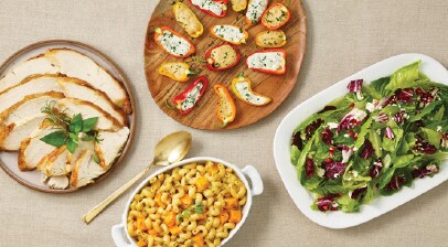 Friendsgiving recipes on a table