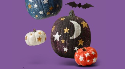 Decorated pumpkins