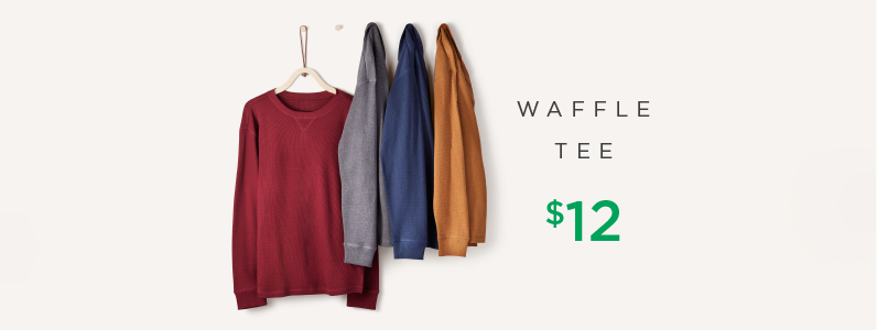 hanging waffle tee