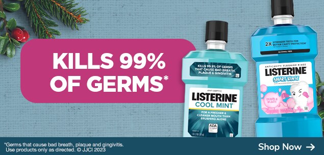 listerine kills 99.9% of germs