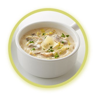 Parmesan, Mushroom and Leek Soup