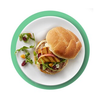 Summer2020 Grilled Turkey Burger with Peaches Recipe