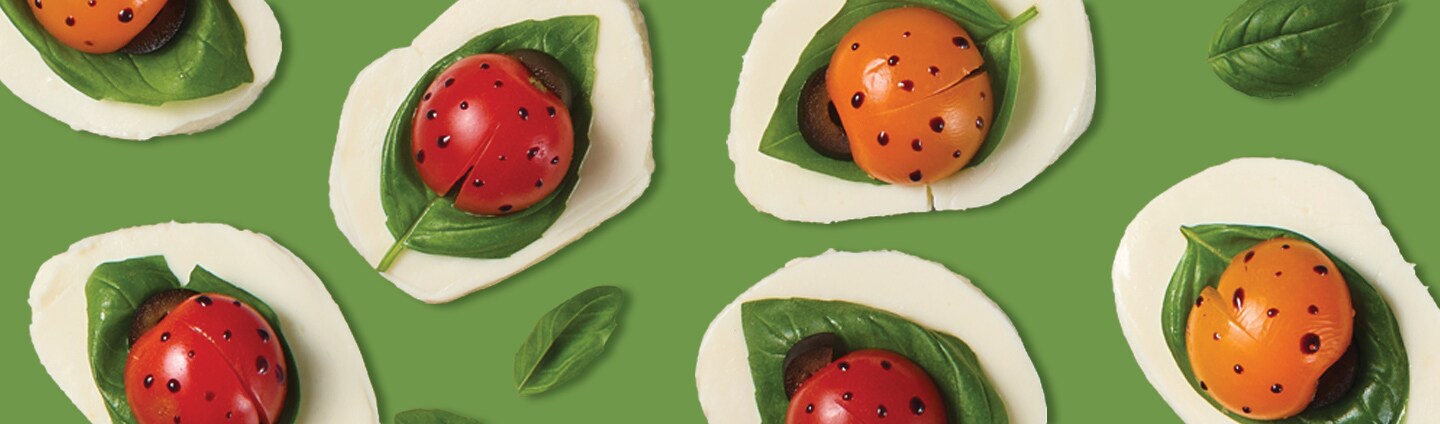 Caprese Ladybug Bites