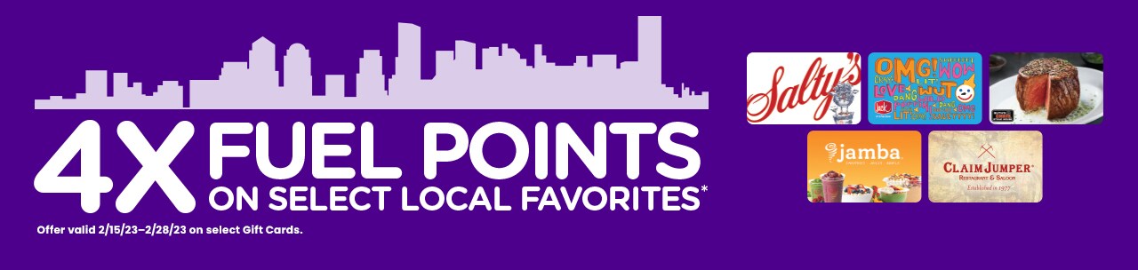 4X Fuel Points on Gift Cards