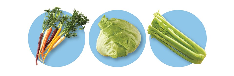 Carrots, Lettuce and Celery
