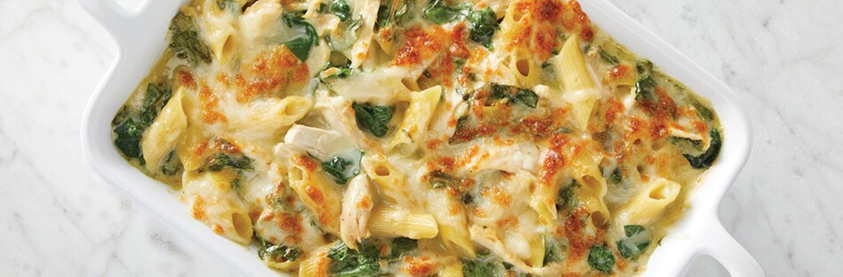 Chicken and Spinach Alfredo Casserole
